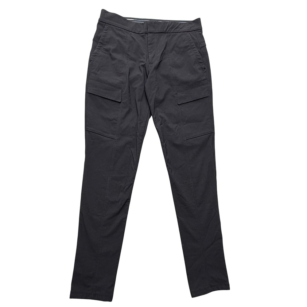 Athleta Womens Cargo Pants 6 Black Slim‎ Fit Stretch Hiking Travel Athletic
